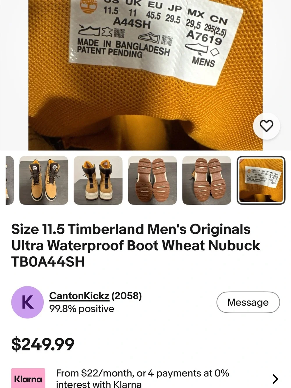 Timberland Men's Wheat and Dark Brown Lace-Up Work Boots
